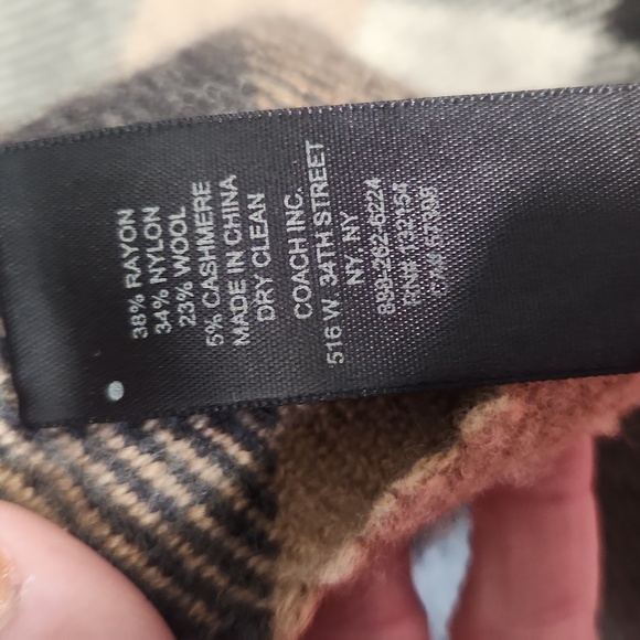 Coach Cashmire & Wool Scarf - Picture 4 of 5